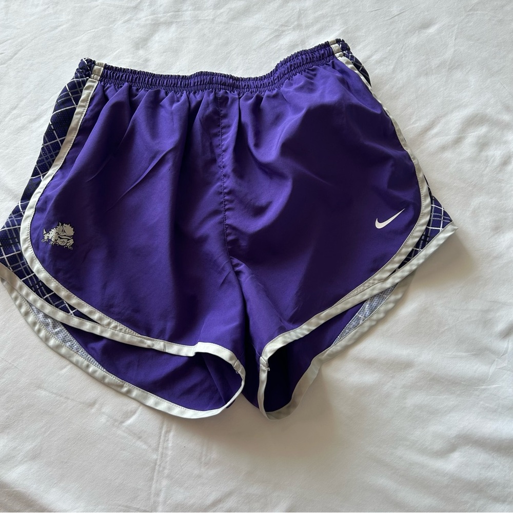 Nike Women's Athletic Shorts TCU Purple and White size M